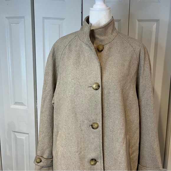 Joan’s New York stand collar coat wool blend with buttons classic style s/14W - Picture 5 of 7